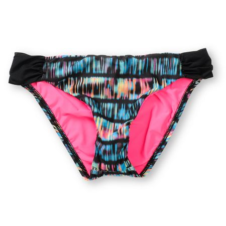 Hurley Swim Record Scratch Aussie Tab Side Bikini Bottom