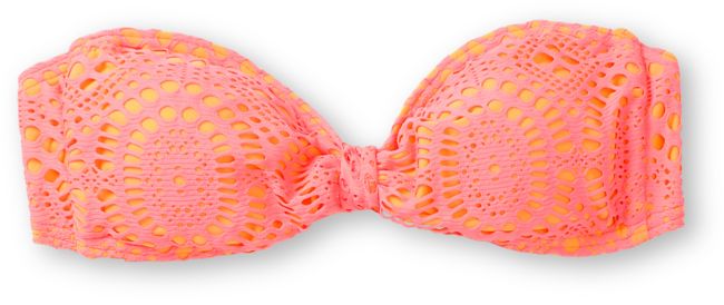 Billabong Harlow Coral Crochet Bandeau Bikini Top