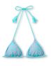 Billabong Harper Pink & Teal Crochet Triangle Bikini Top