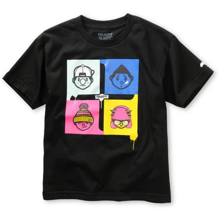 Trukfit Boys Connect Four Black Tee Shirt