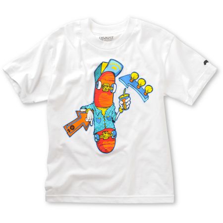 Trukfit Boys SK8R White Tee Shirt
