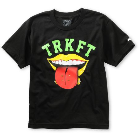 Trukfit Boys Board Lickr Black Tee Shirt
