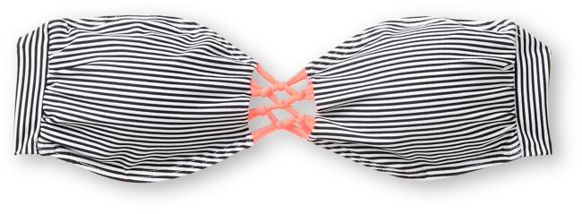 Damsel Lucy Stripe & Macrame Bandeau Bikini Top