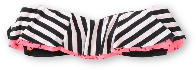 Volcom Girls Jail Bird Flounce Bandeau Bikini Top