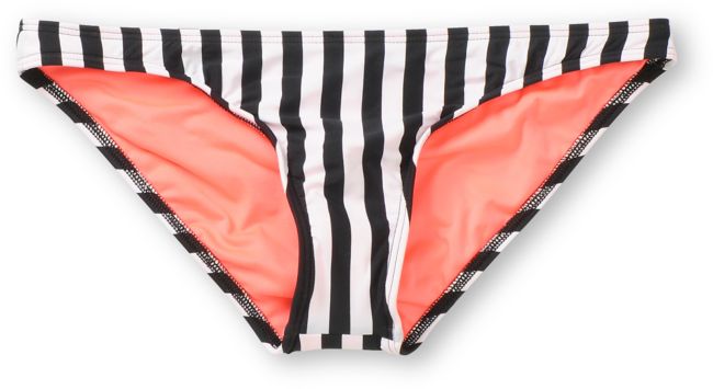 Volcom Girls Jail Bird Stripe Basic Bikini Bottom