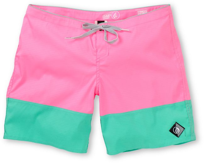 Volcom Girls Sparrow 7 Pink & Mint Board Shorts