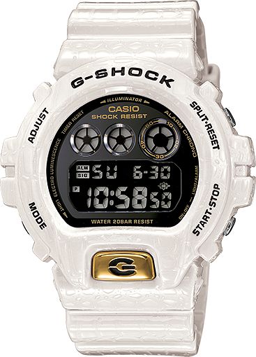 G-Shock DW6900CR-7 LTD Crocodile Texture White Watch