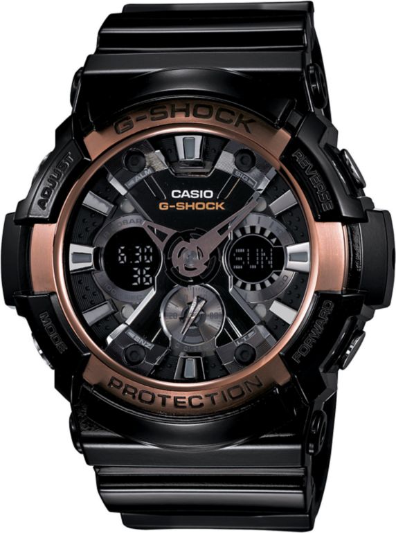 G-Shock GA200RG-1A X-Large Black & Rose Gold Watch