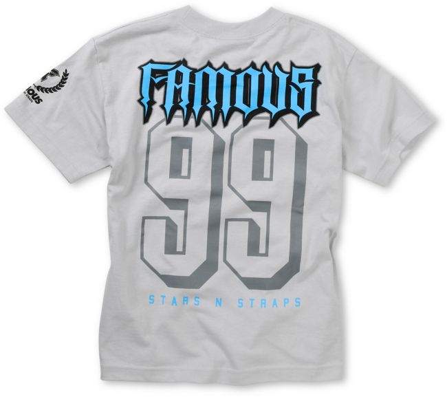 Famous Stars & Straps Boys Rally Fam Silver Tee Shirt