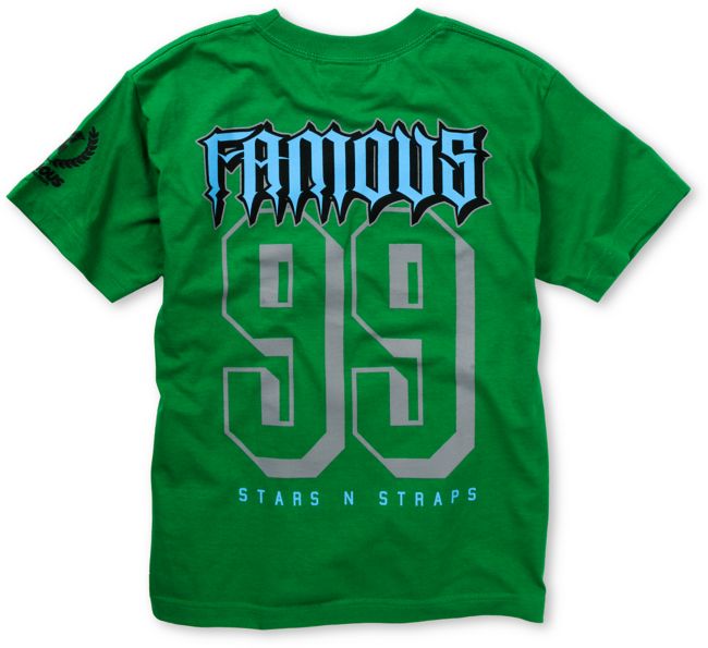 Famous Stars & Straps Boys Rally Fam Green Tee Shirt