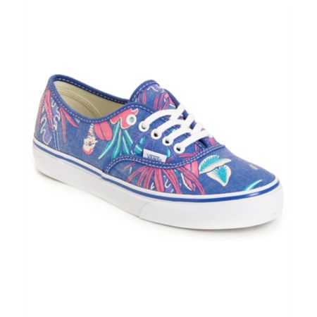 Vans Authentic Slim Van Doren Blue & Parrot Green Shoes