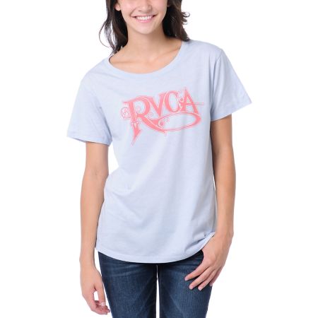 RVCA Girls Roaring 20s Light Blue Tee Shirt