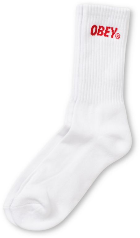 Obey Classic White Crew Socks