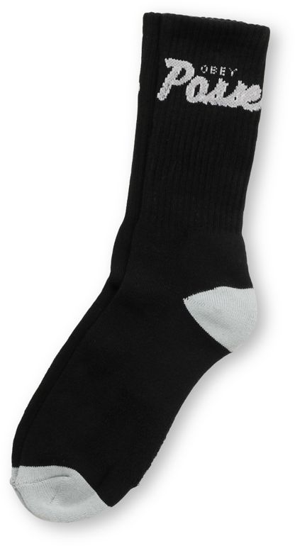 Obey Posse Black & Grey Crew Socks