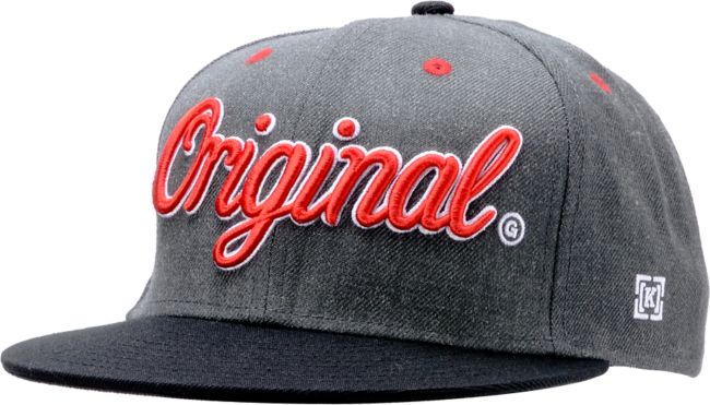 KR3W Original Charcoal & Black Snapback Hat