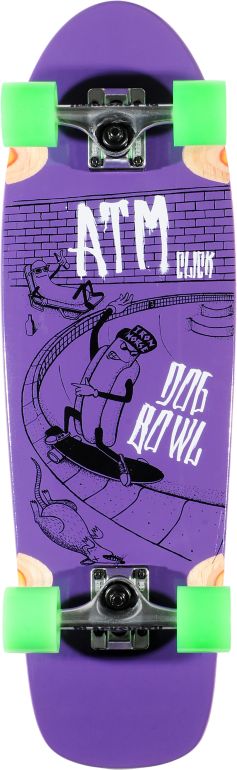 ATM Dog Bowl 29 Purple Complete Cruiser Skateboard