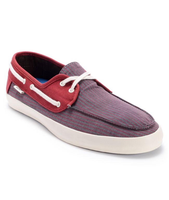 Vans Chauffeur Striped Russet Brown Boat Shoe