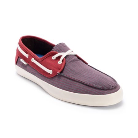 Vans Chauffeur Striped Russet Brown Boat Shoe