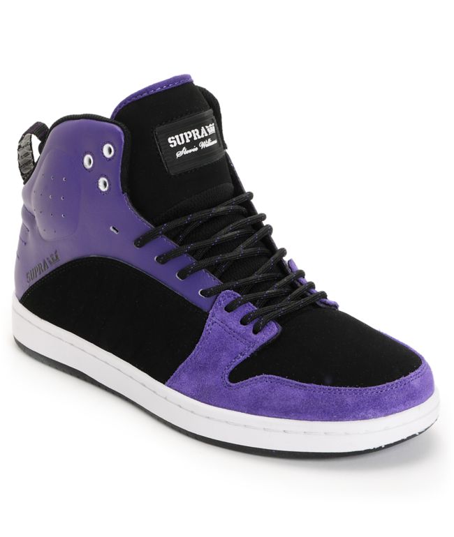 Supra S1W Stevie Williams Purple & Black Mid Top Shoe