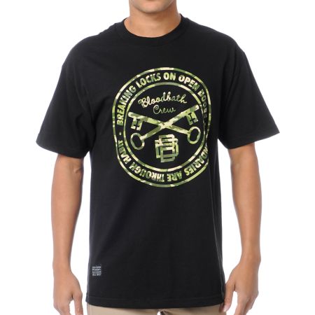 Bloodbath Camo Seal Black Tee Shirt
