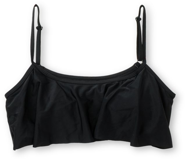 Empyre Girls Venice Black Flounce Bikini Top
