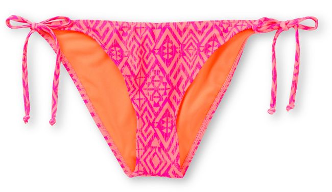 Empyre Girls Coral & Fuchsia Tribal Side Tie Bikini Bottom