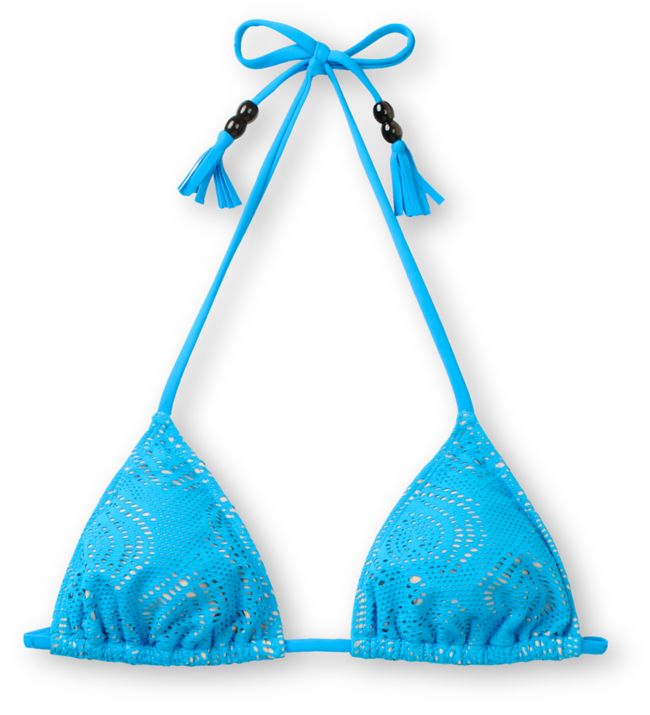 Empyre Girls Oasis Neon Blue Crochet Triangle Bikini Top