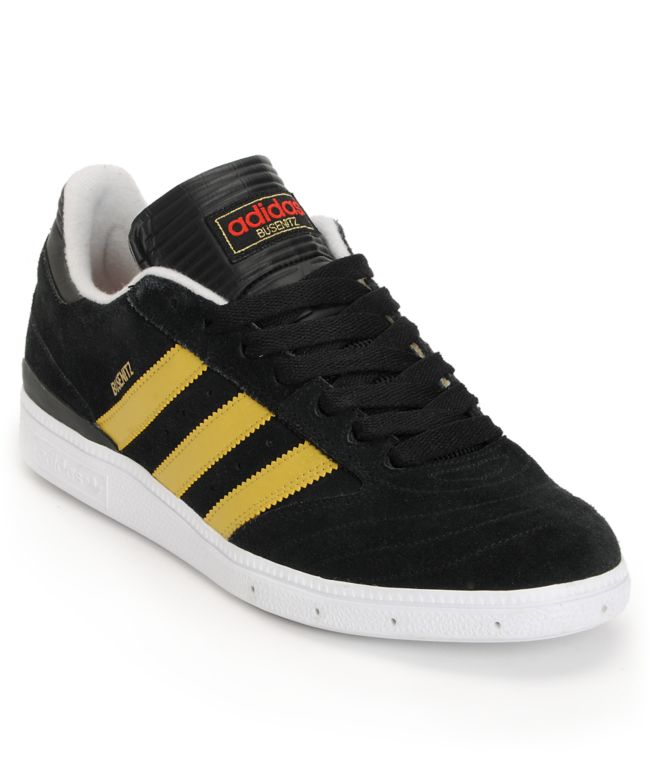 Adidas Busenitz Black, Red & Gold Skate Shoe