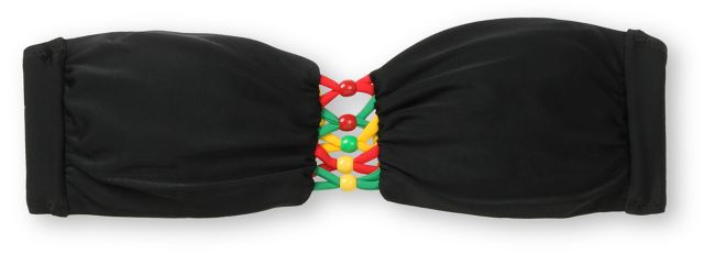 Empyre Girls Sunset Black & Rasta Bandeau Bikini Top