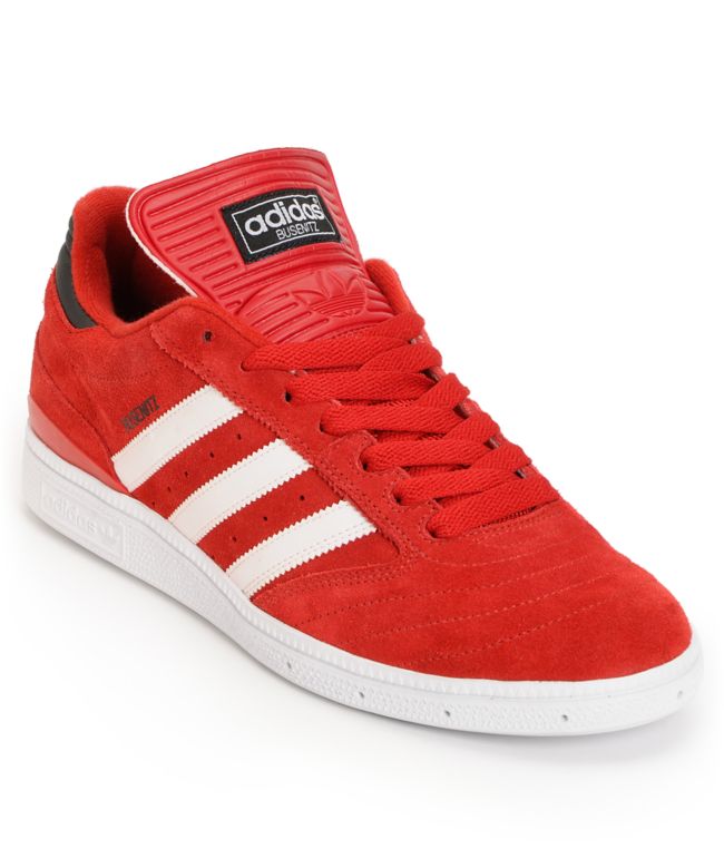 Adidas Busenitz Vulc University Red & White Skate Shoe