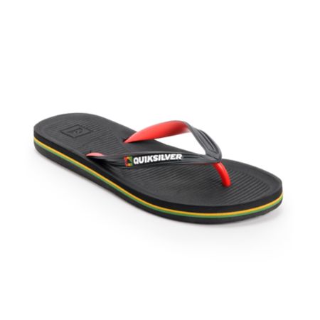 Quiksilver Haleiwa Black & Rasta Sandals 