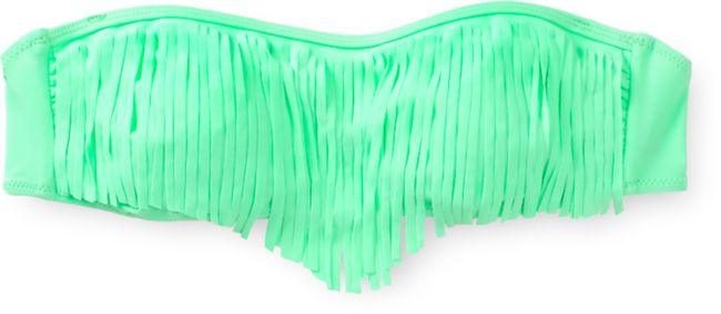 Empyre Girls Lanzarote Mint Fringe Bandeau Bikini Top