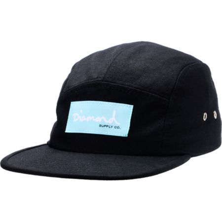 Diamond Supply OG Script Black 5 Panel Hat