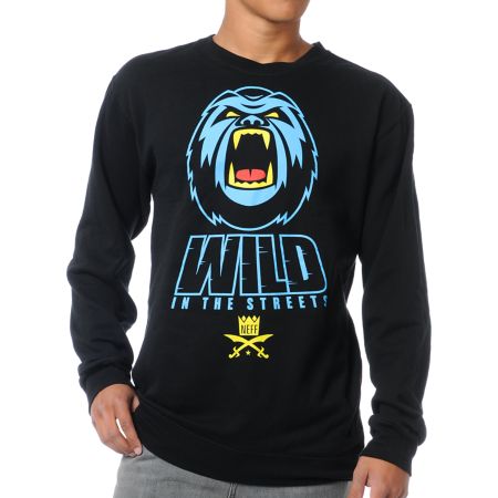Neff Wild Black Crew Neck Sweatshirt