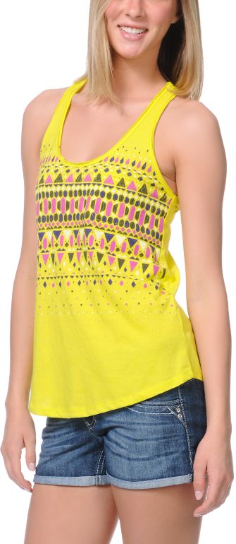 Empyre Girls Casey Gem Charcoal Racerback Tank Top