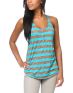 Empyre Girls Henley Teal Stripe Racerback Tank Top 