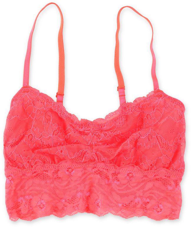 Trillium Neon Coral Lace Bralette