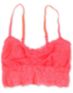 Trillium Neon Coral Lace Bralette