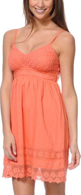 Empyre Girls Kalli Coral Crochet Dress