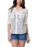 Empyre Girls Mira Lace Natural Button Up Shirt