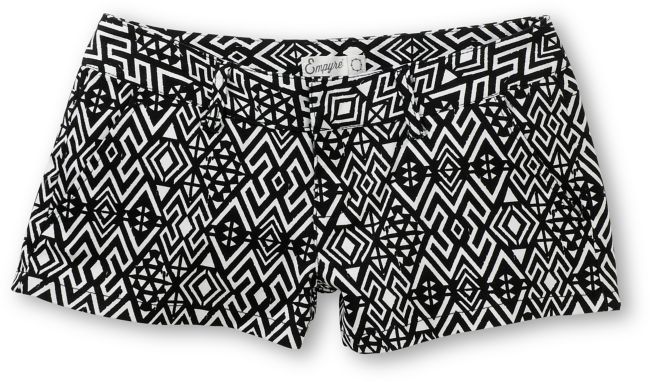 Empyre Girl Arcadia Black Tribal Print Shorts