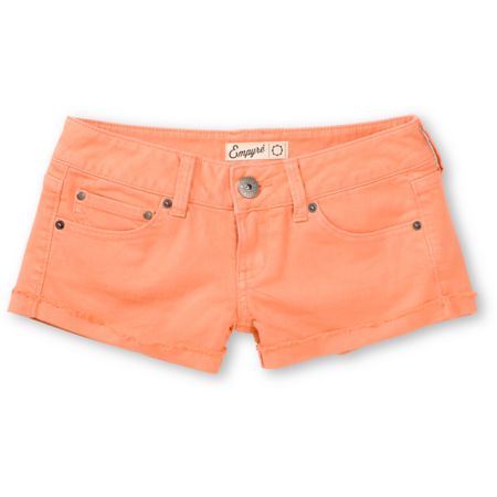Empyre Girls Dani Coral Denim Shorts