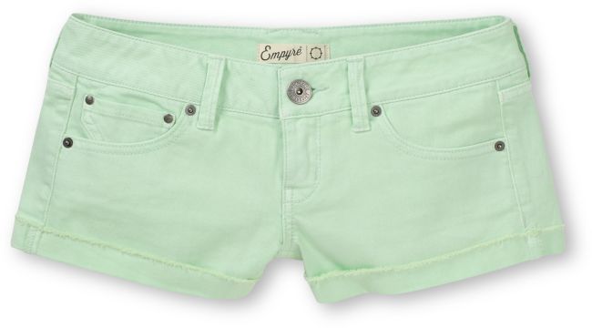 Empyre Girls Dani Mint Green Denim Shorts
