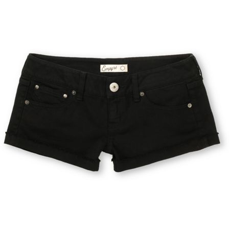 Empyre Girls Dani Black Denim Shorts
