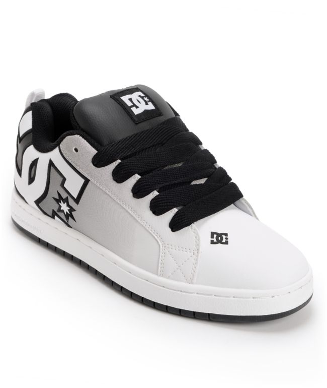 DC Court Graffik SE Black & White Print Skate Shoe