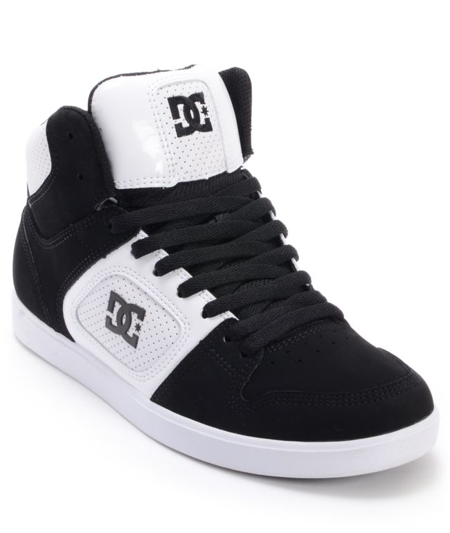 DC Union Hi Black Suede & White Leather Skate Shoe