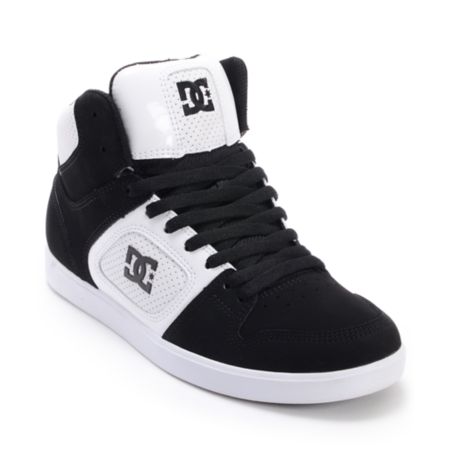 DC Union Hi Black Suede & White Leather Skate Shoe