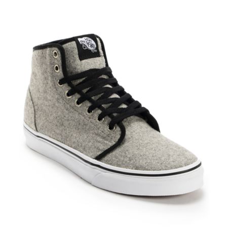 Vans 106 Hi Wool Grey Skate Shoe