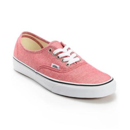 Vans Authentic Chambray Chili Pepper Canvas Shoe
