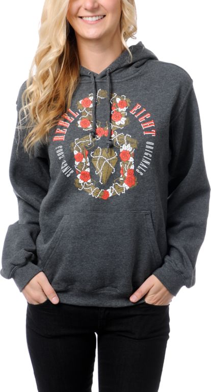 REBEL8 Girls Live Or Let Die Charcoal Pullover Hoodie